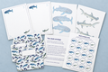 Whale Printable Stationery Set | Ocean Letter Writing Paper