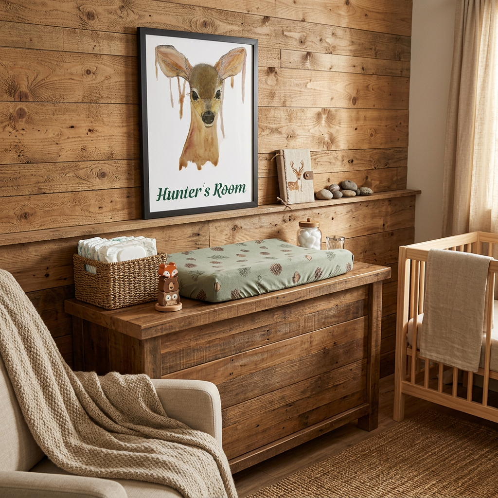 Watercolor Doe Framed Canvas Wall Art | Elegant Woodland Deer Nature Décor