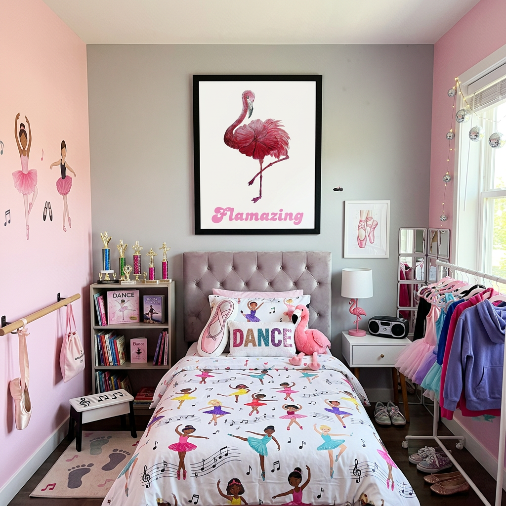 Pink Flamingo Framed Canvas Wall Art | Coastal Bird Decor
