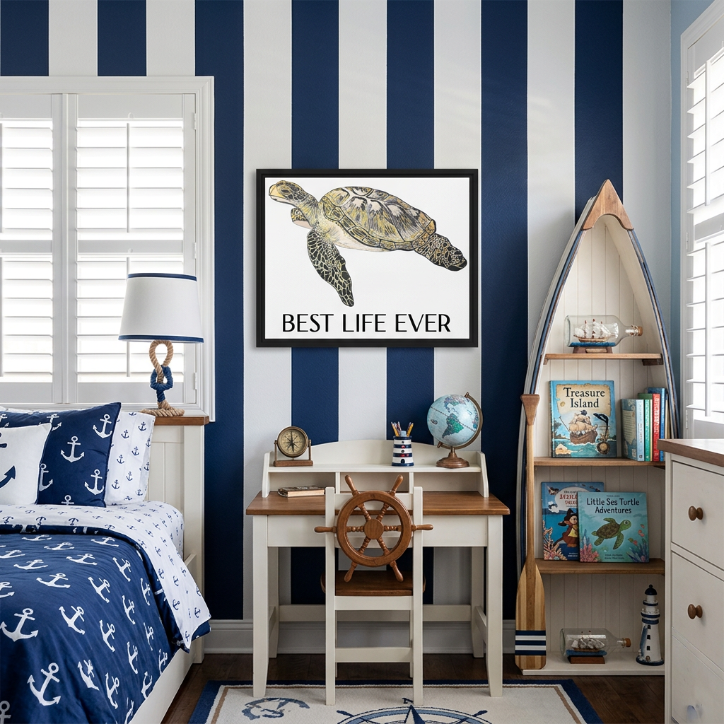 Sea Turtle - Ocean Animal Framed canvas