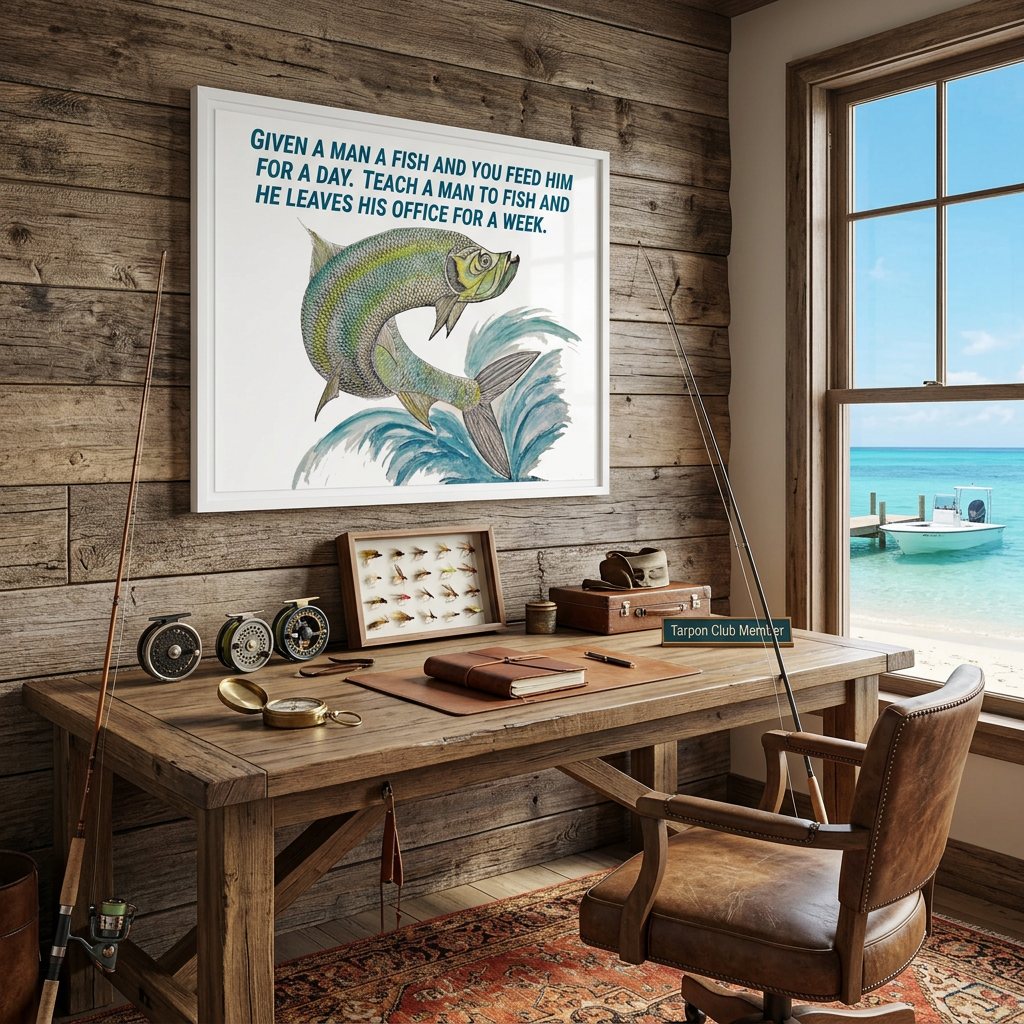 Personalized Tarpon Fish Nursery Wall Art | Ocean Framed Canvas
