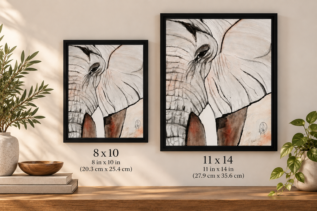 Gentle Giant – Elephant Framed Canvas Wall Art