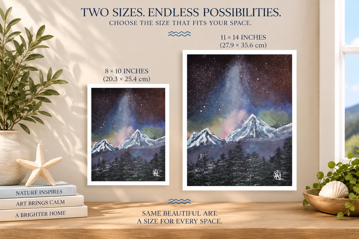 The Milky Way Matte Fine Art Print | Mountain Night Sky Wall Art