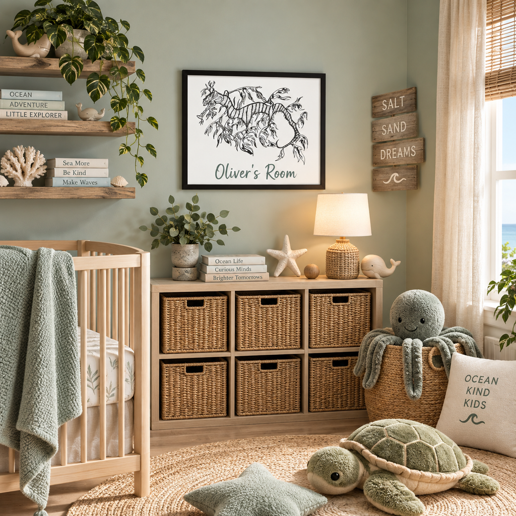 Leafy Seadragon Wall Art | Ocean Personalized Framed Canvas